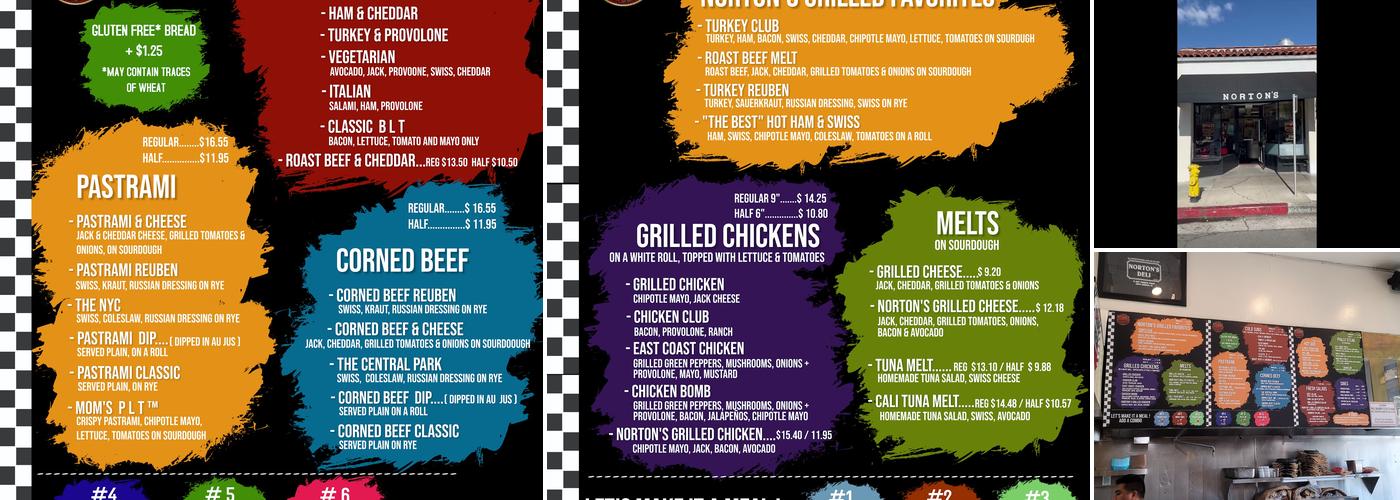 Norton's Pastrami & Deli Menu