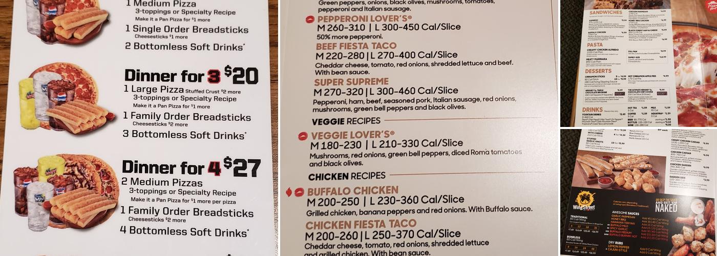 Pizza Hut Menu