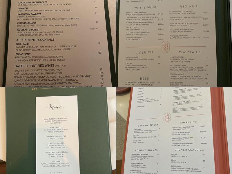 Espelette Beverly Hills Menu