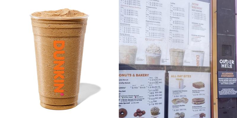 Dunkin' Menu