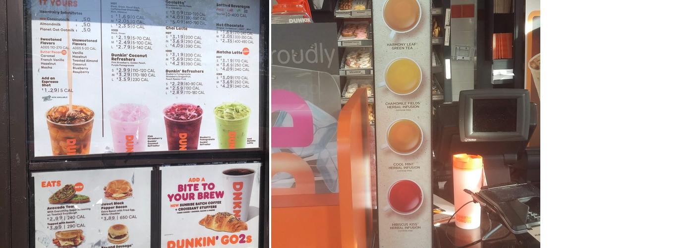 Dunkin' Menu
