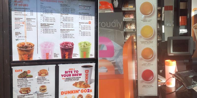 Dunkin' Menu