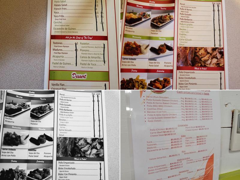 Emilio’s Place Menu