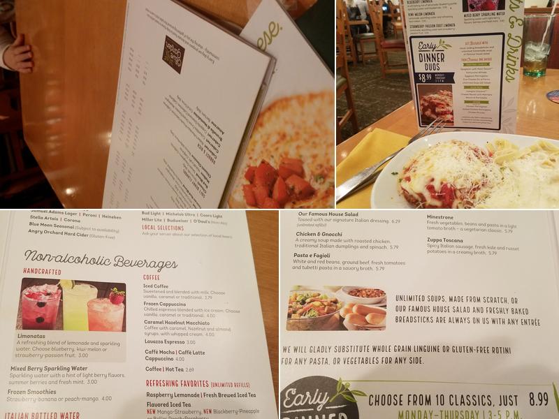 Olive Garden Italian Restaurant Menu
