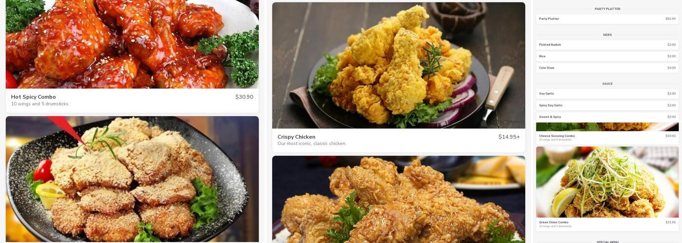 Don Chicken MD | Chicken | K Chicken Menu