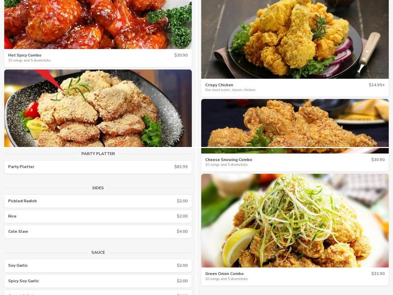 Don Chicken MD | Chicken | K Chicken Menu