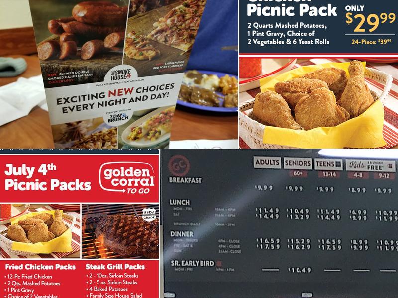 Golden Corral Buffet & Grill Menu
