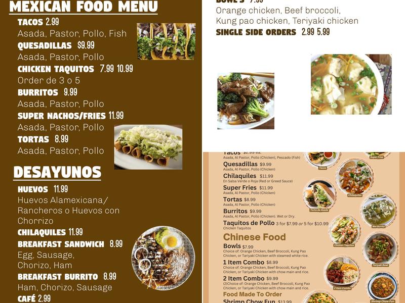 Cornelios Restaurant Menu