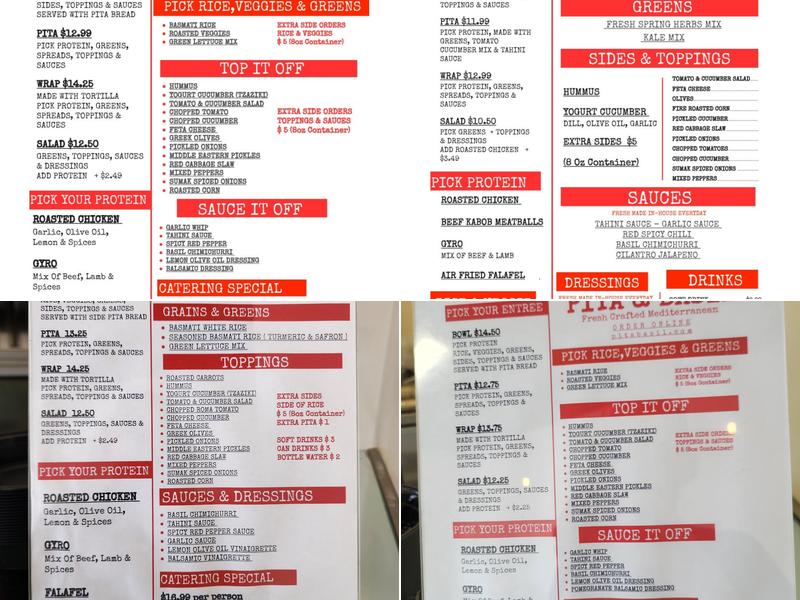 Pita & Basil Menu