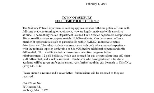 Sudbury Police Department Sudbury