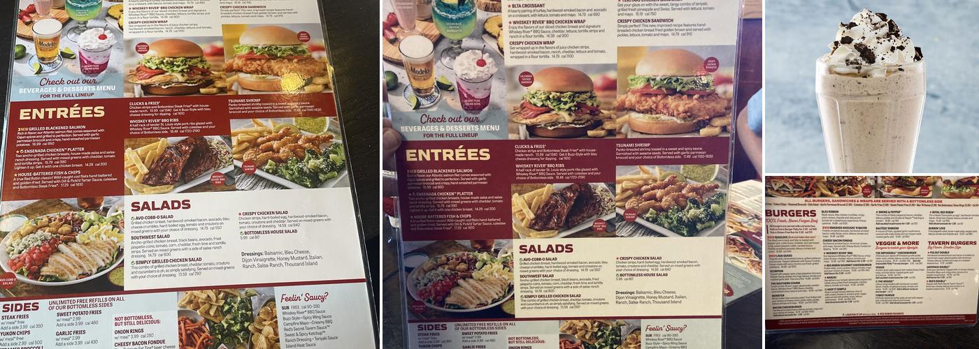 Red Robin Gourmet Burgers and Brews Menu