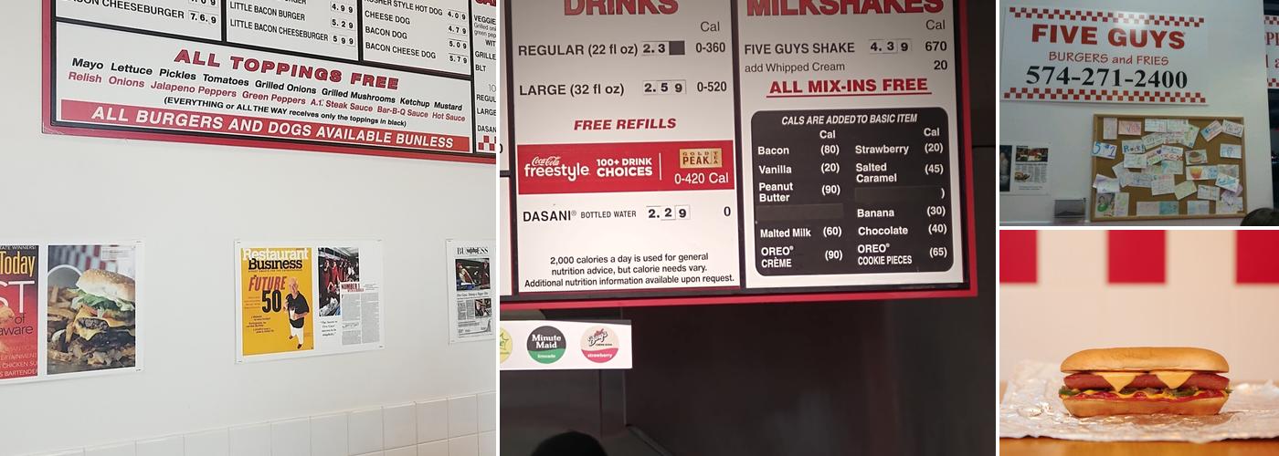 Five Guys Menu