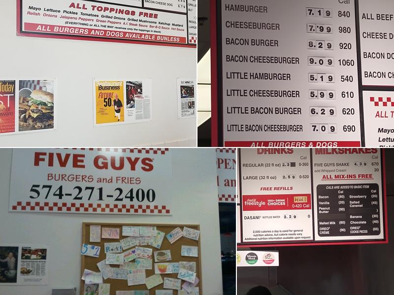 Five Guys Menu