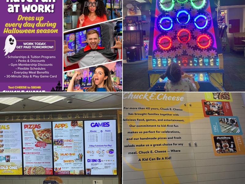 Chuck E. Cheese Menu