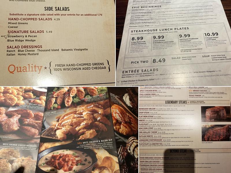 LongHorn Steakhouse Menu