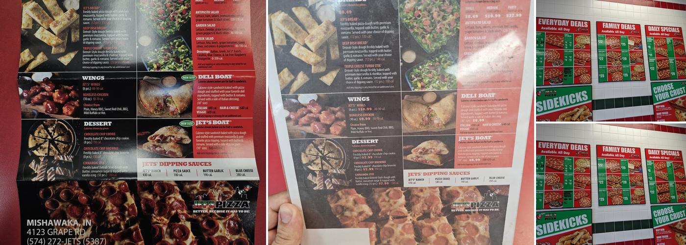 Jet's Pizza Menu