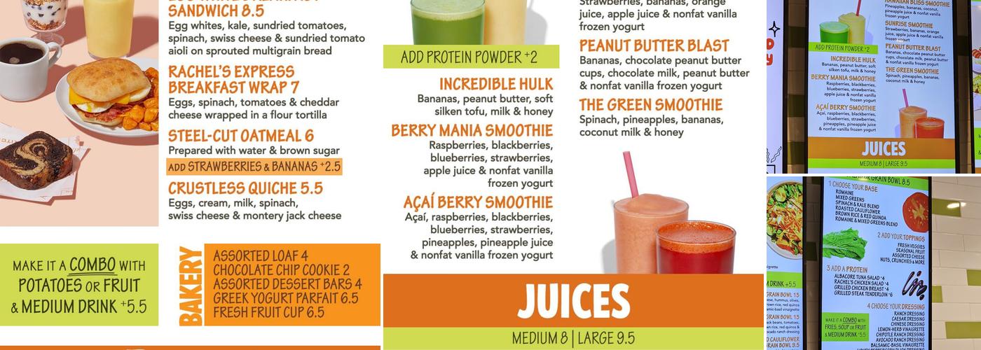 Rachel's Kitchen Express Menu