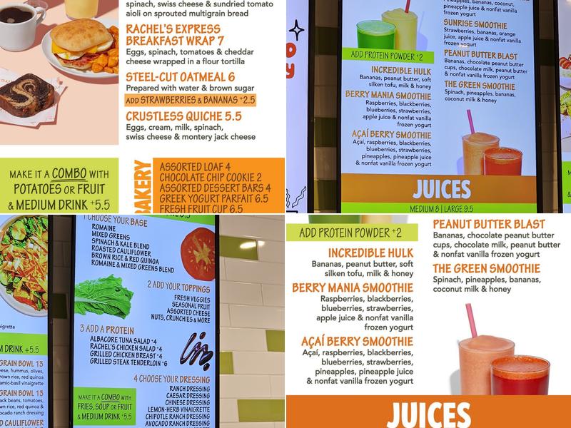Rachel's Kitchen Express Menu