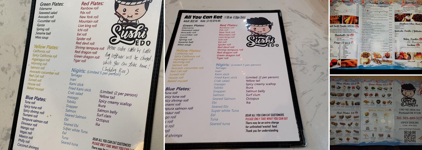 Sushi Edo Menu