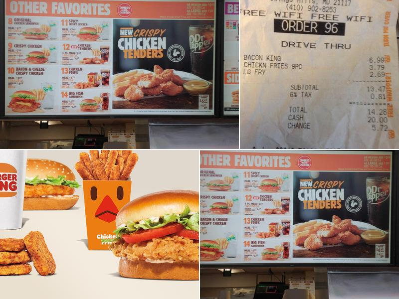 Burger King Menu