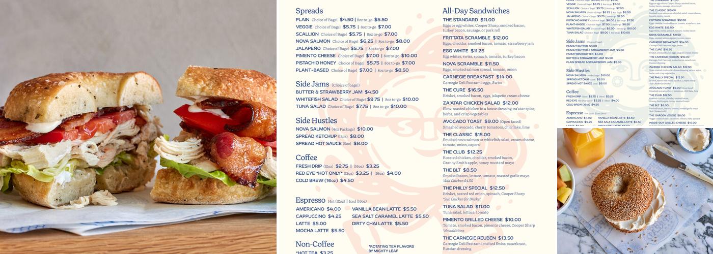Spread Bagelry Menu