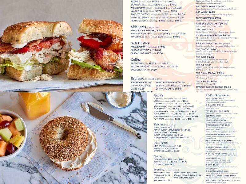 Spread Bagelry Menu