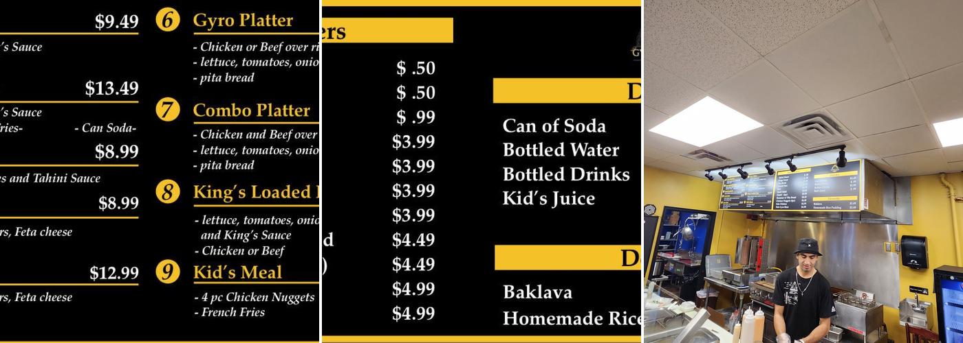 Gyro Kings Menu