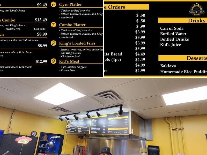 Gyro Kings Menu