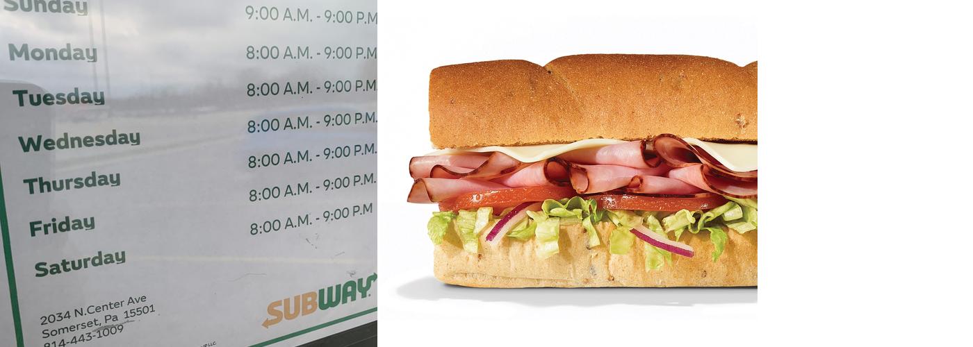Subway Menu