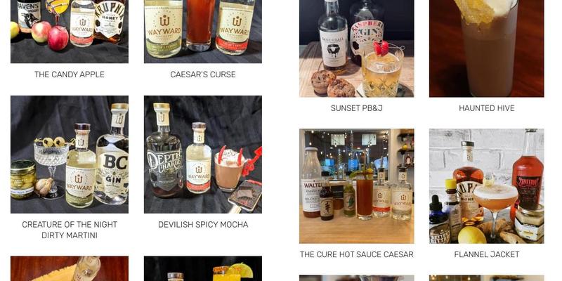 Wayward Distillery Menu