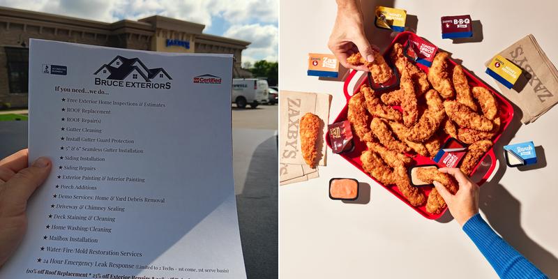 Zaxby's Chicken Fingers & Buffalo Wings Menu