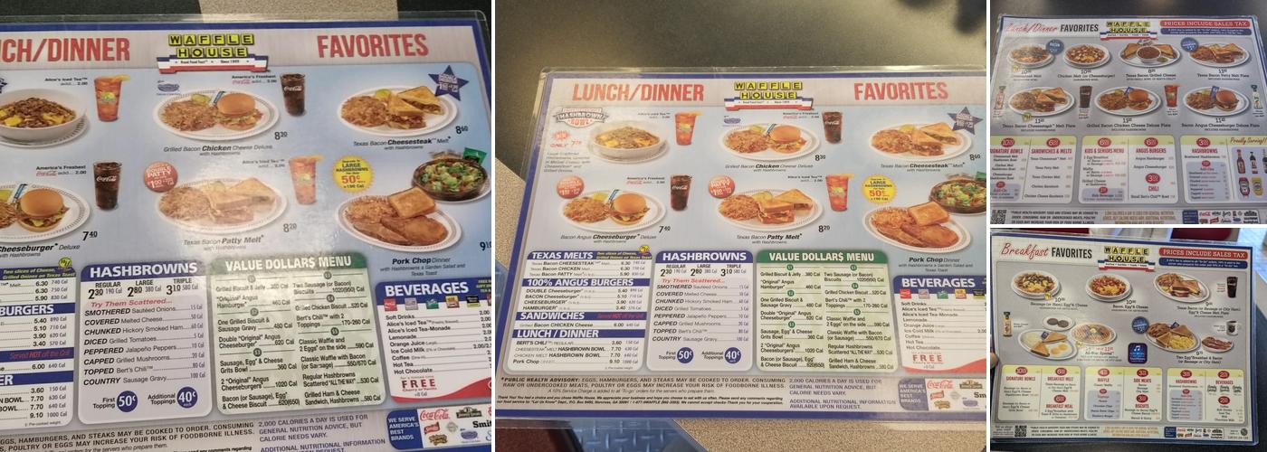 Waffle House Menu