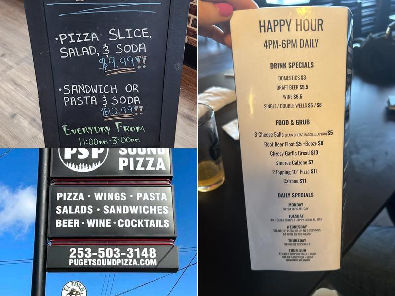 Puget Sound Pizza Menu