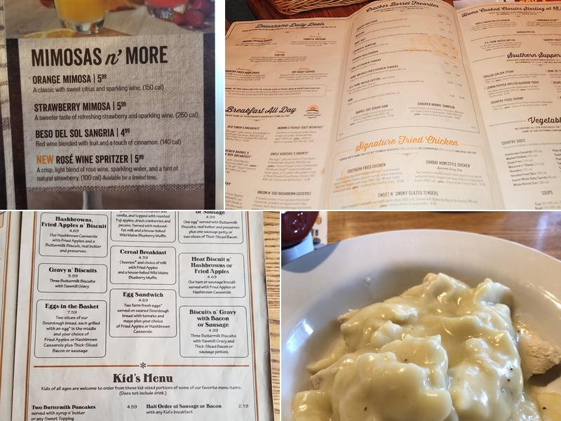 Cracker Barrel Old Country Store Menu