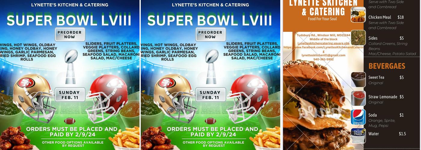 Lynette’s Kitchen and Catering, LLC Menu