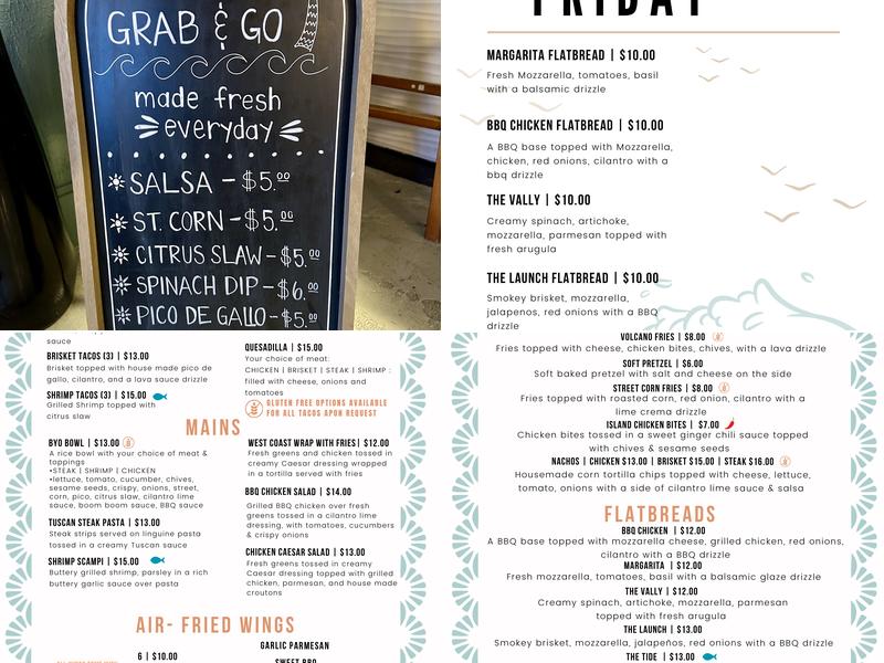 Marina Bay Riverside Restaurant Menu