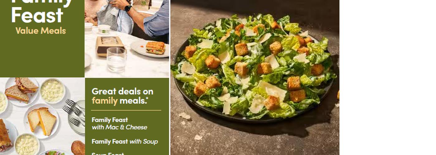 Panera Bread Menu