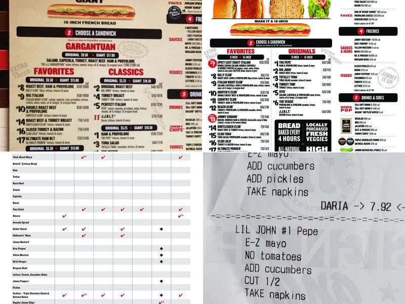Jimmy John's Menu