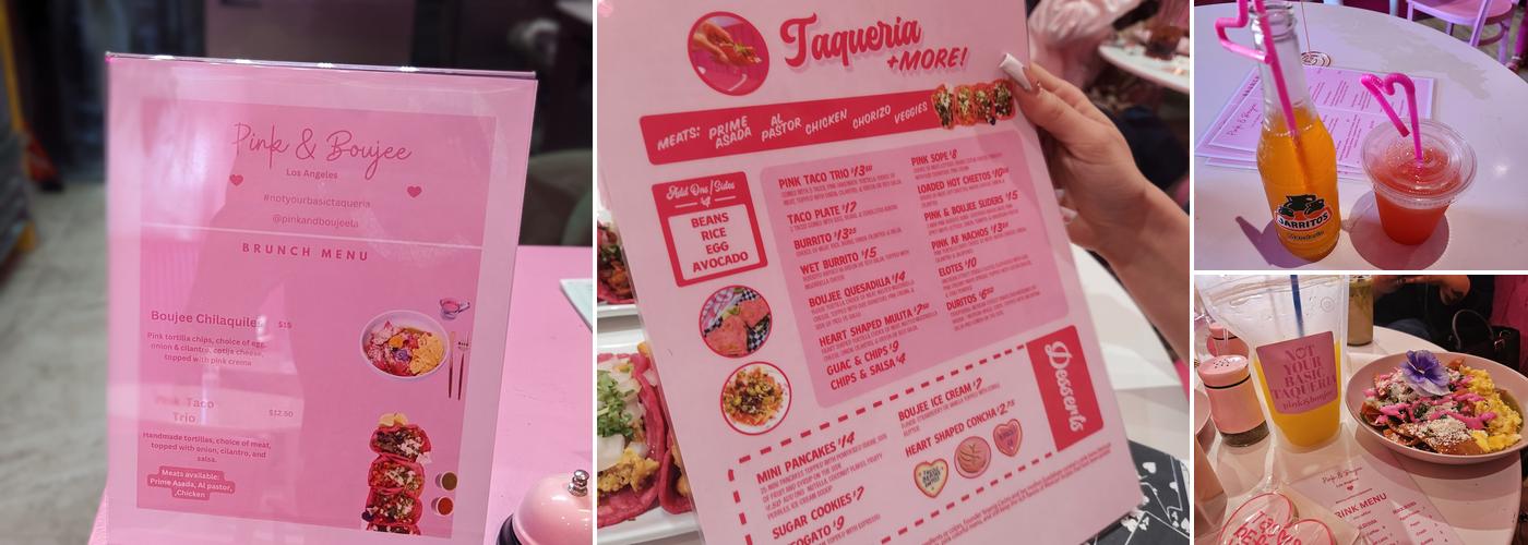 Pink & Boujee LA Menu