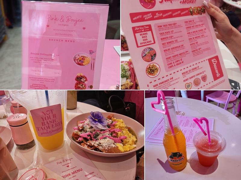 Pink & Boujee LA Menu