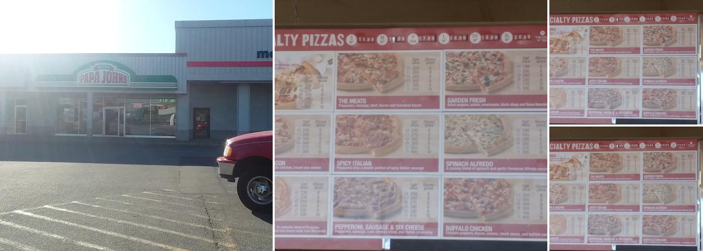 Papa Johns Pizza Menu