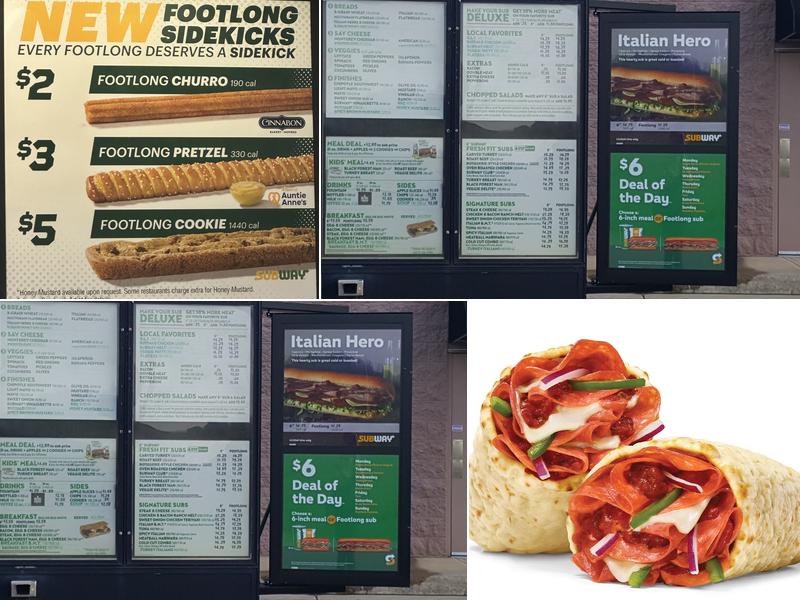 Subway Menu