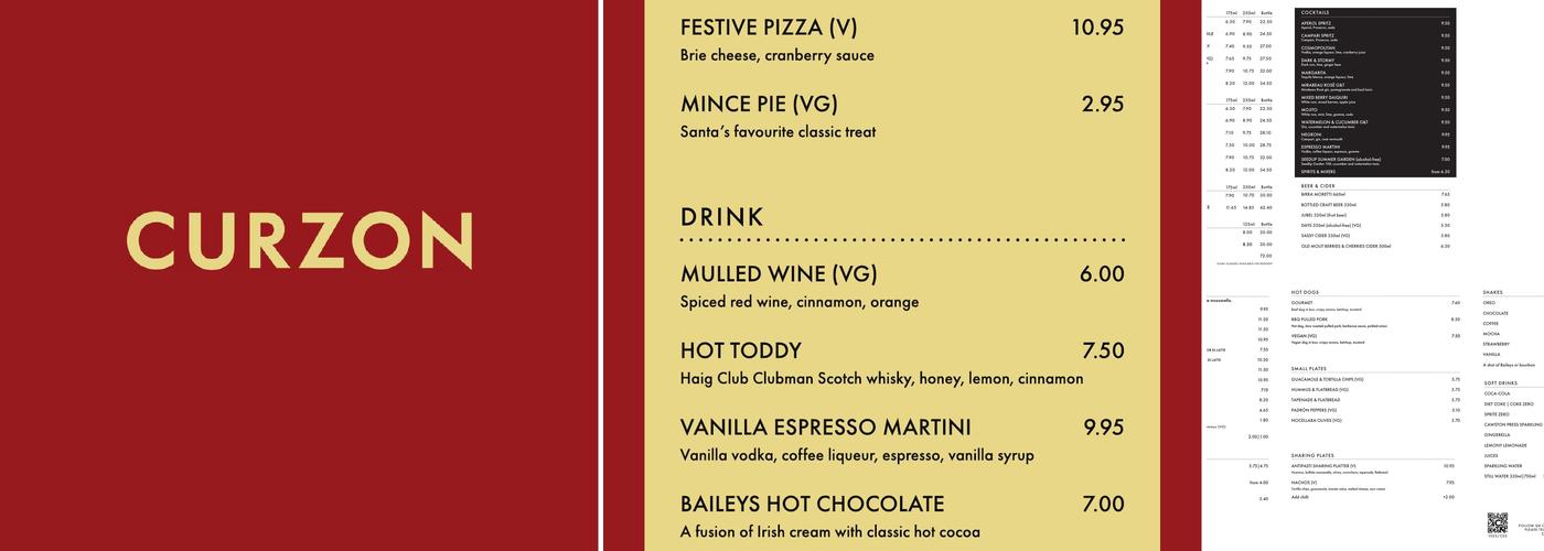 Curzon Victoria Menu