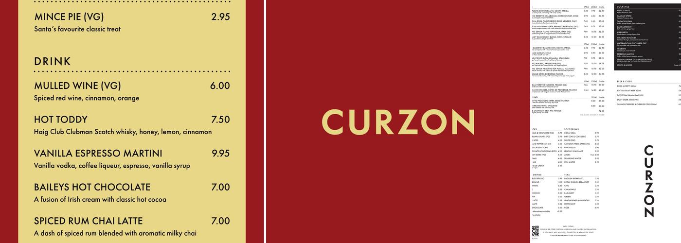 Curzon Mayfair Menu