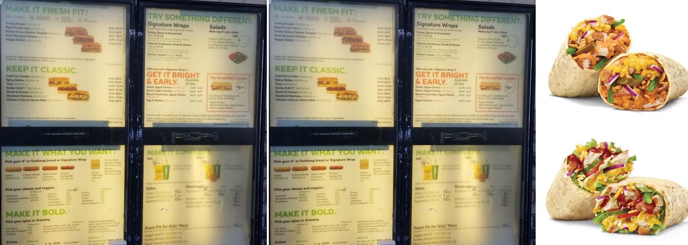 Subway Menu