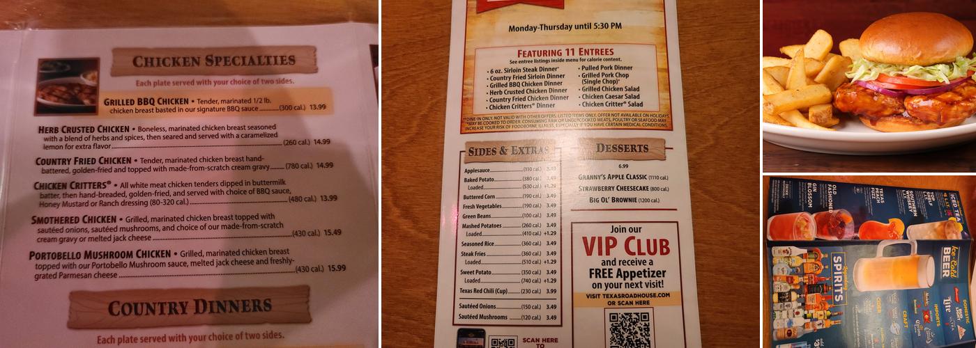 Texas Roadhouse Menu