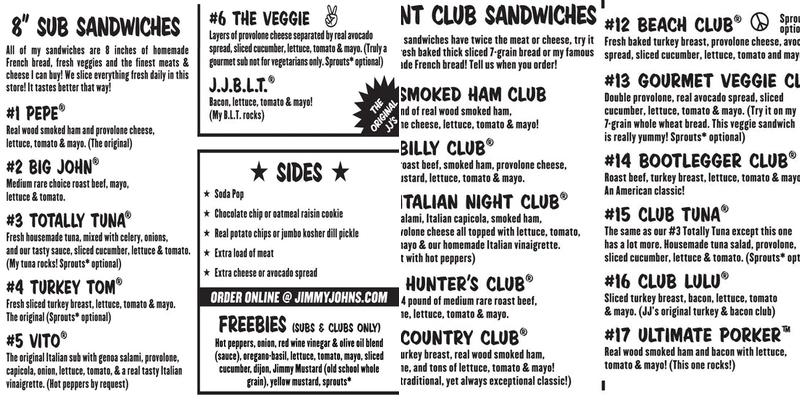 Jimmy John's Menu