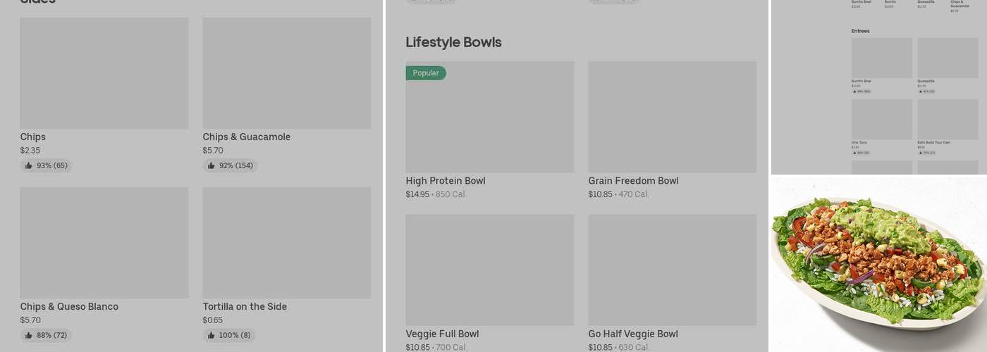 Chipotle Mexican Grill Menu