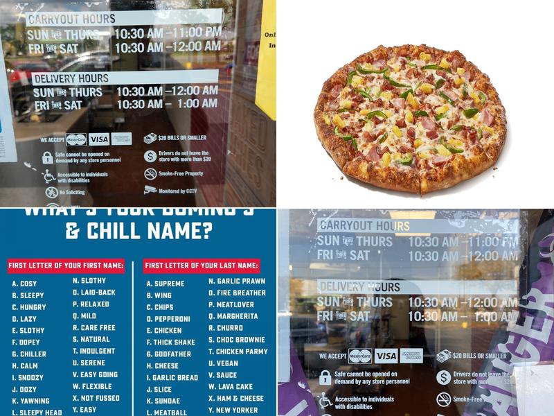 Domino's Pizza Menu