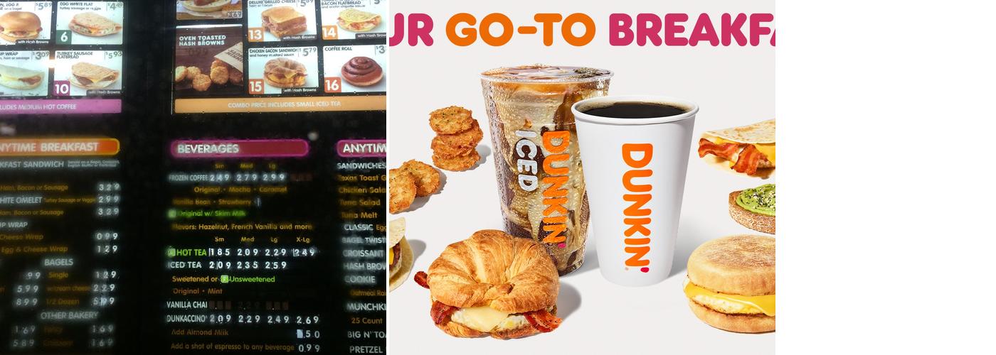 Dunkin' Menu